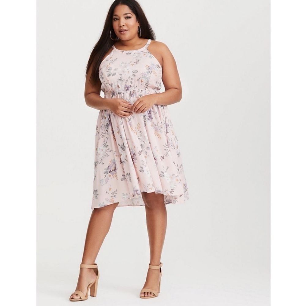 Torrid Floral Hi-Lo Challis Dress